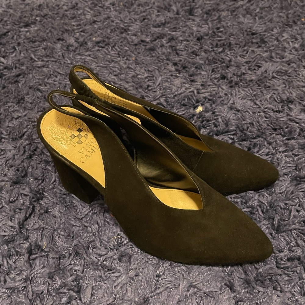 Vince Camuto block heel sling back